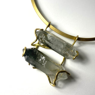 Phantom Quartz Double Point Necklace