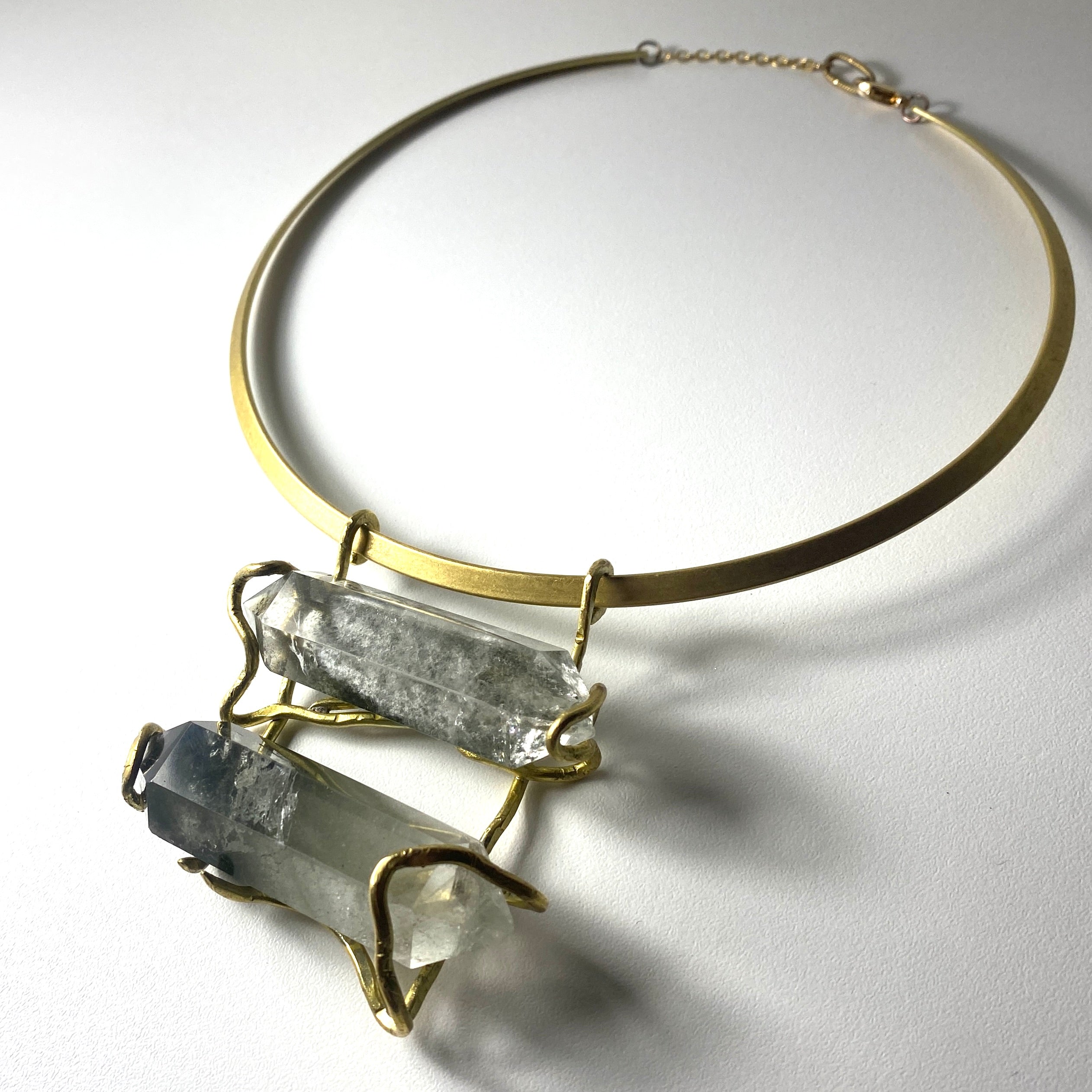 Phantom Quartz Double Point Necklace