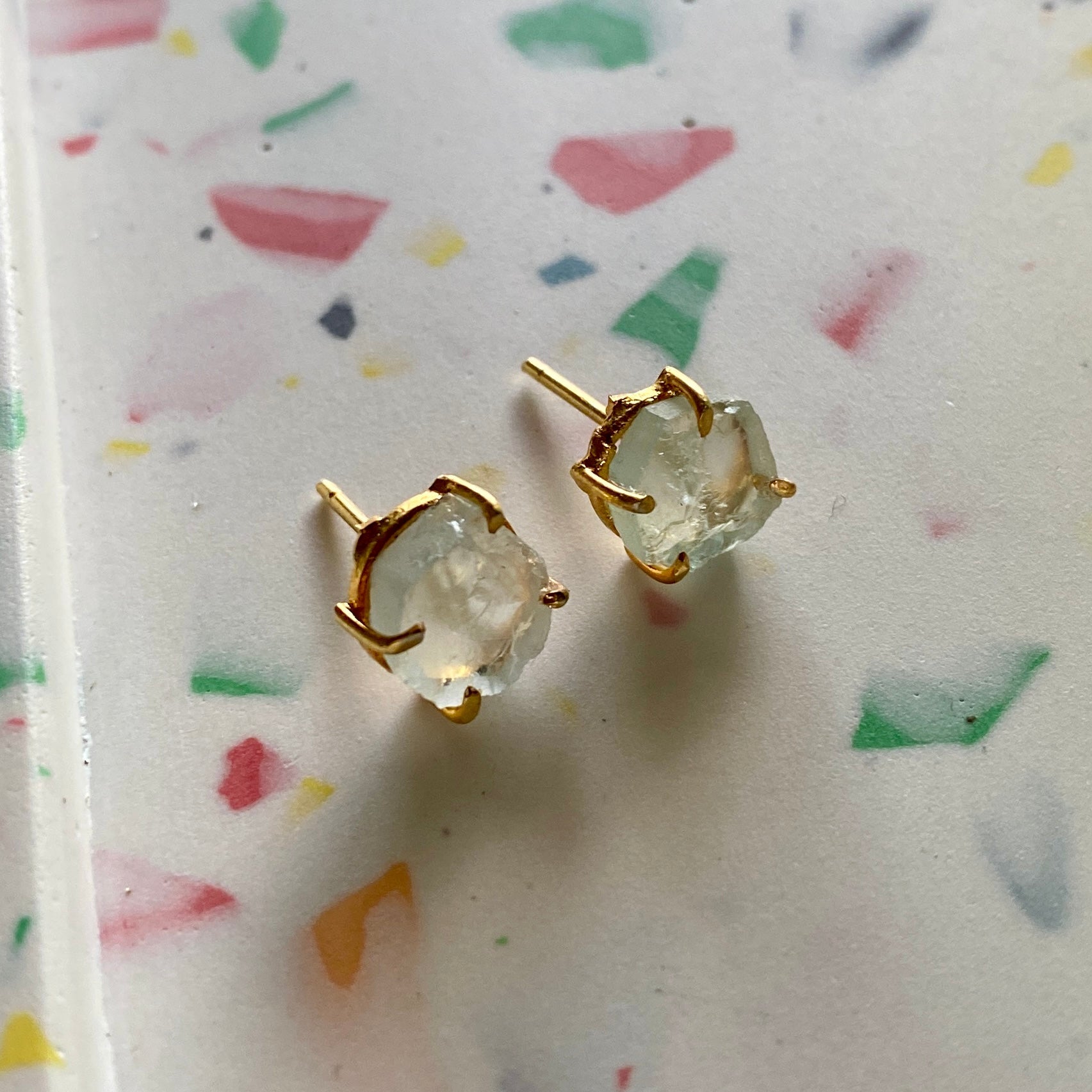 Aquamarine Studs