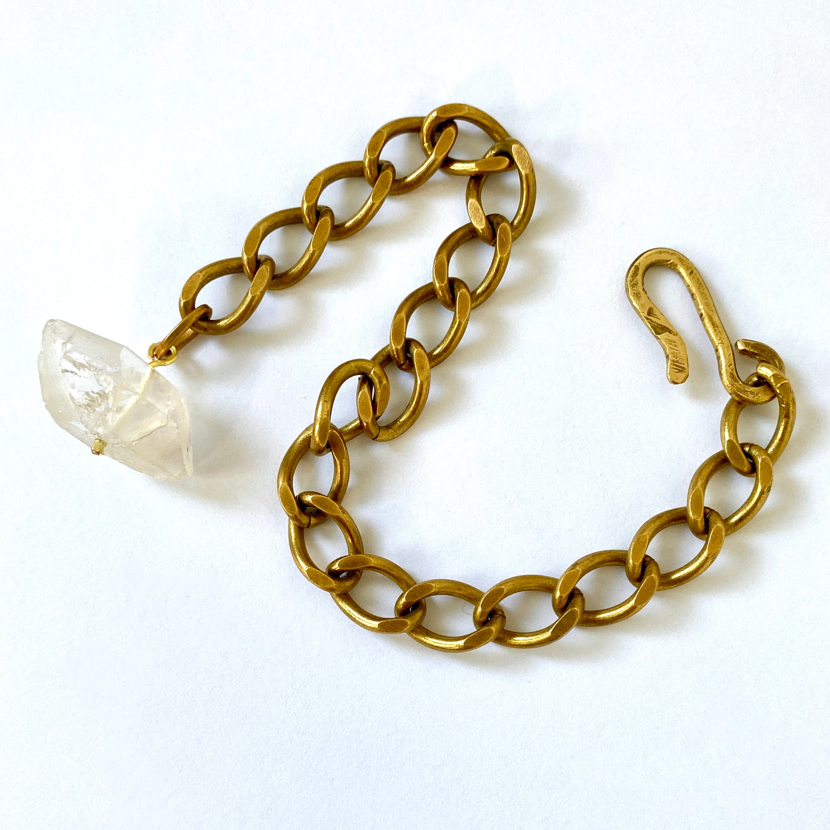 Raw Quartz Chain Bracelet