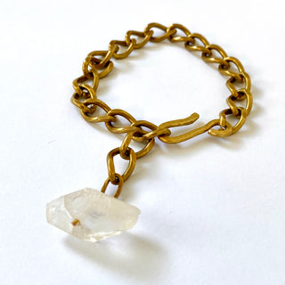 Raw Quartz Chain Bracelet