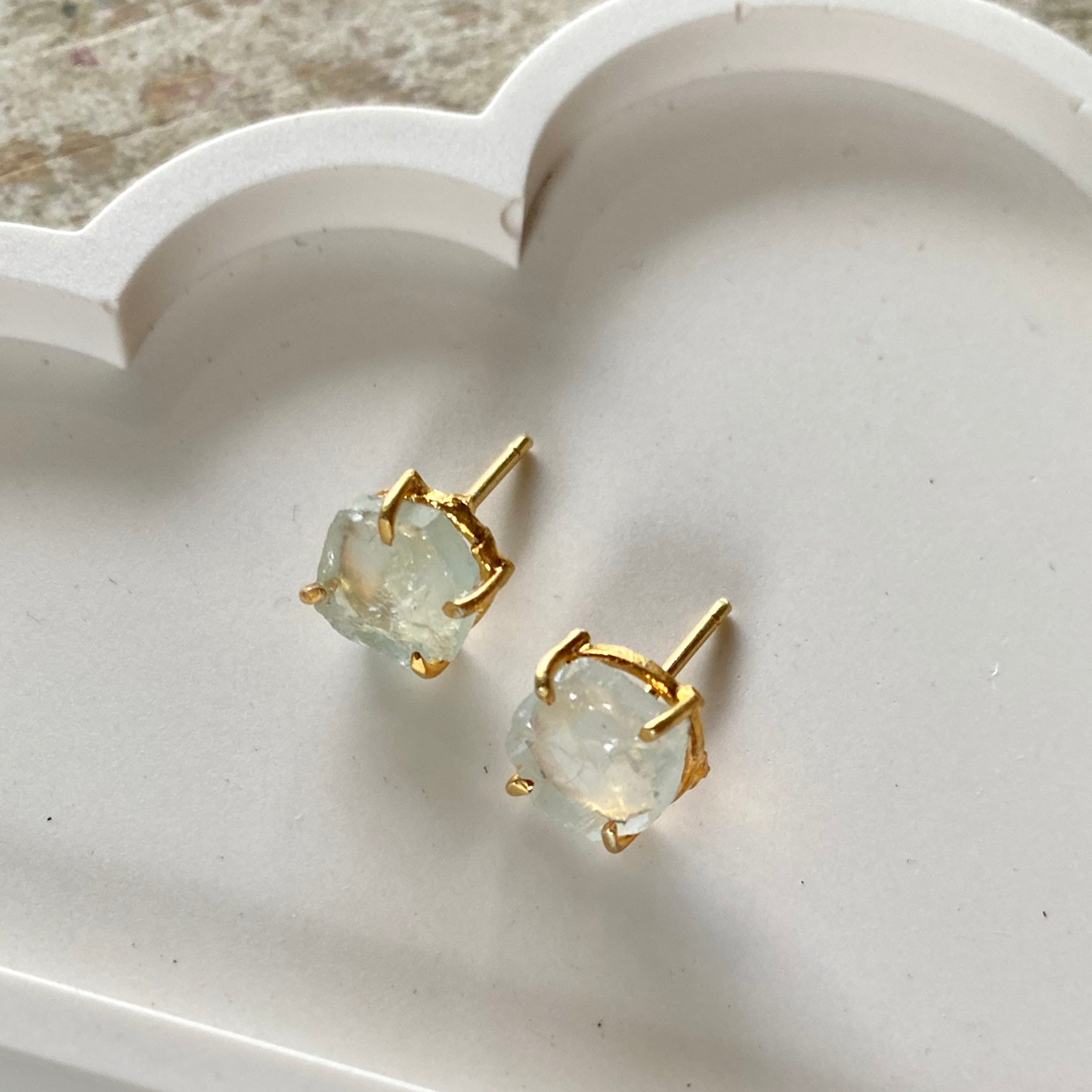 Aquamarine Studs