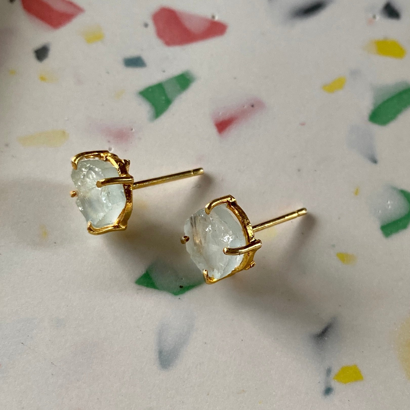 Aquamarine Studs