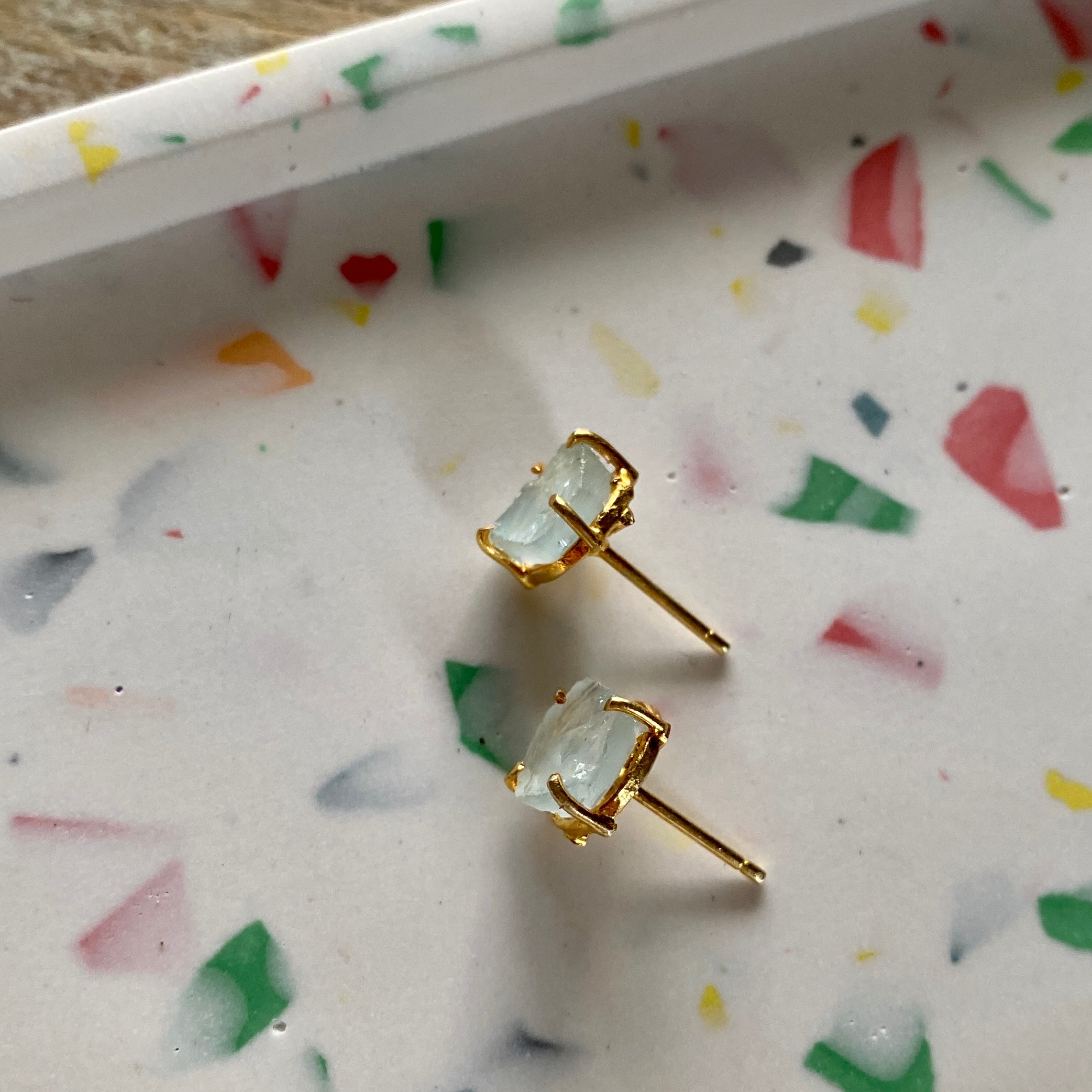 Aquamarine Studs