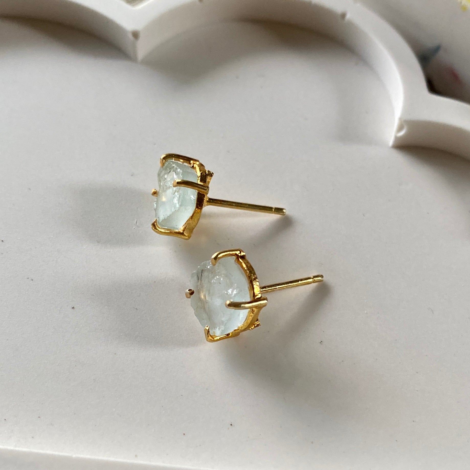 Aquamarine Studs