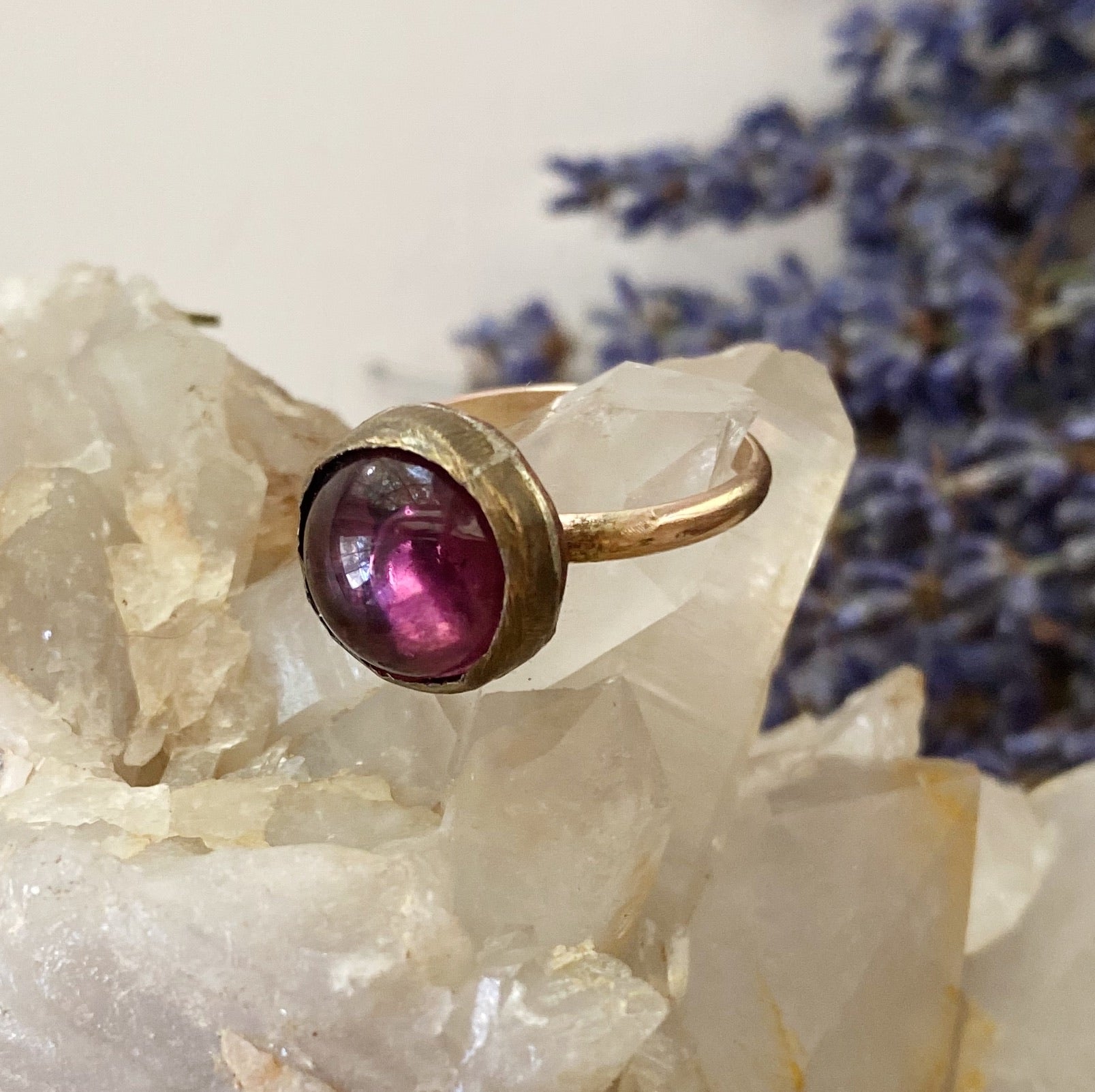 Violet Glass Ring